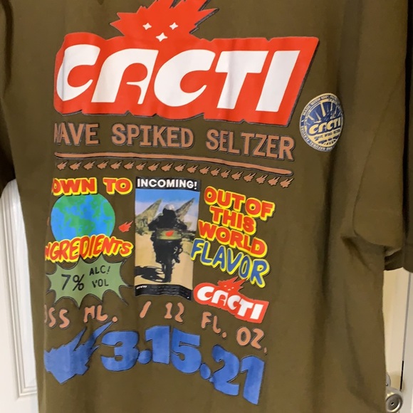 Travis Scott Cacti Down To Earth T shirt - Picture 3 of 5